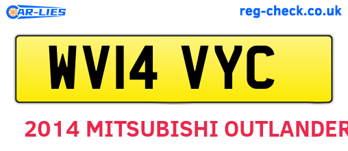 WV14VYC are the vehicle registration plates.