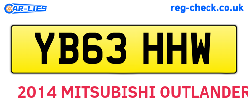 YB63HHW are the vehicle registration plates.