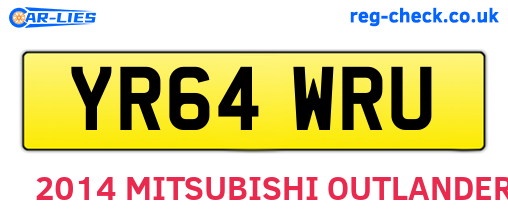 YR64WRU are the vehicle registration plates.