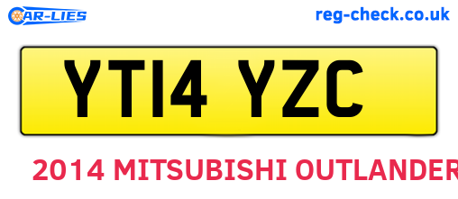 YT14YZC are the vehicle registration plates.