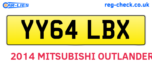 YY64LBX are the vehicle registration plates.