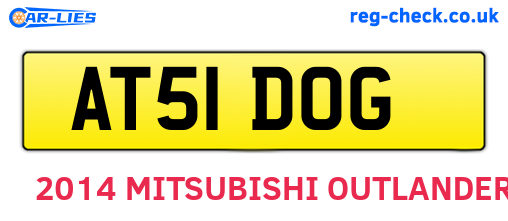 AT51DOG are the vehicle registration plates.