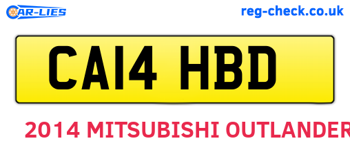 CA14HBD are the vehicle registration plates.