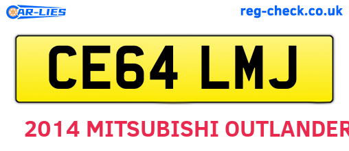 CE64LMJ are the vehicle registration plates.