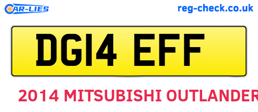 DG14EFF are the vehicle registration plates.