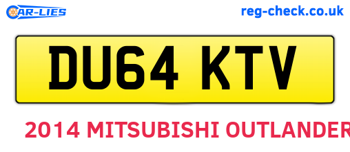 DU64KTV are the vehicle registration plates.