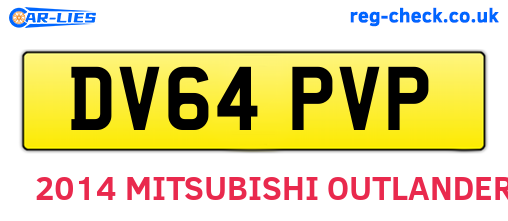 DV64PVP are the vehicle registration plates.
