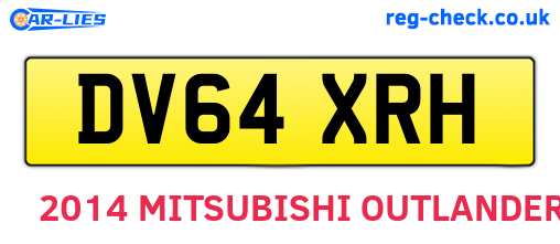 DV64XRH are the vehicle registration plates.