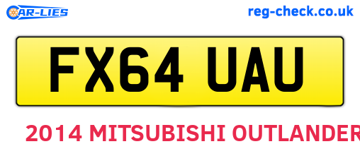 FX64UAU are the vehicle registration plates.