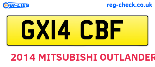 GX14CBF are the vehicle registration plates.