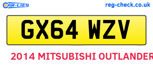GX64WZV are the vehicle registration plates.