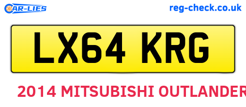 LX64KRG are the vehicle registration plates.