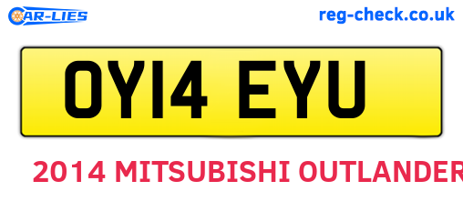 OY14EYU are the vehicle registration plates.