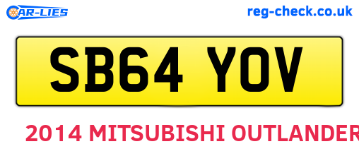 SB64YOV are the vehicle registration plates.