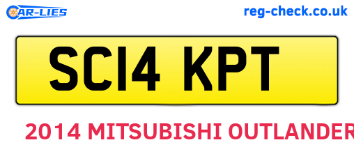 SC14KPT are the vehicle registration plates.
