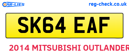 SK64EAF are the vehicle registration plates.