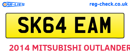 SK64EAM are the vehicle registration plates.