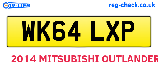 WK64LXP are the vehicle registration plates.