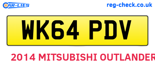 WK64PDV are the vehicle registration plates.