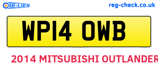 WP14OWB are the vehicle registration plates.