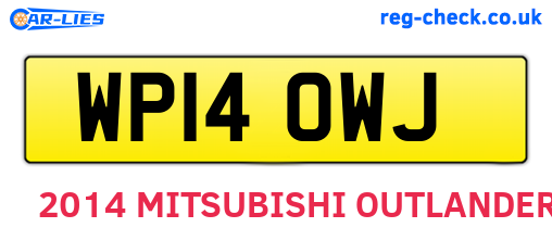 WP14OWJ are the vehicle registration plates.