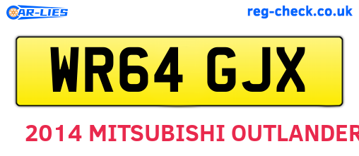WR64GJX are the vehicle registration plates.