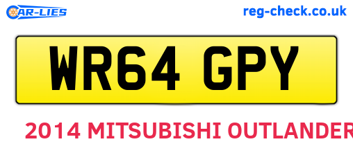 WR64GPY are the vehicle registration plates.