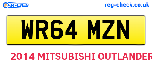 WR64MZN are the vehicle registration plates.