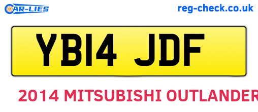 YB14JDF are the vehicle registration plates.
