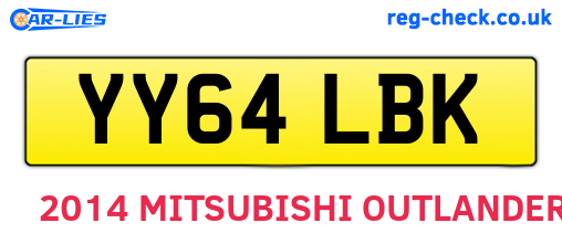 YY64LBK are the vehicle registration plates.