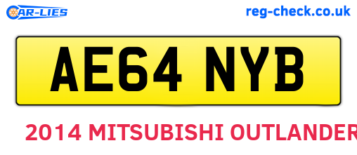 AE64NYB are the vehicle registration plates.