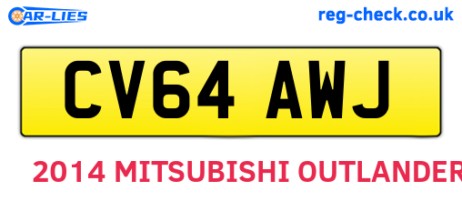 CV64AWJ are the vehicle registration plates.