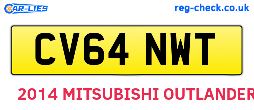 CV64NWT are the vehicle registration plates.