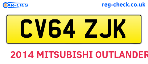 CV64ZJK are the vehicle registration plates.