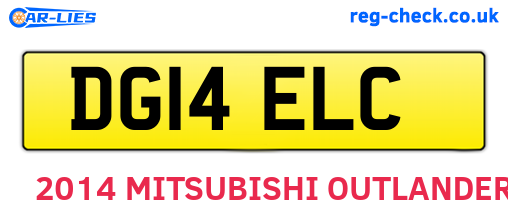 DG14ELC are the vehicle registration plates.