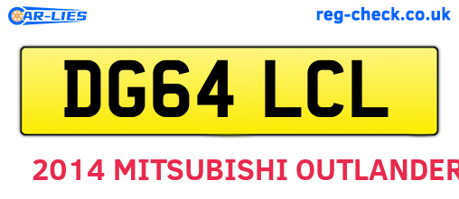 DG64LCL are the vehicle registration plates.