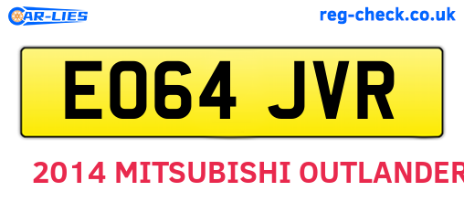 EO64JVR are the vehicle registration plates.