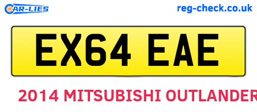 EX64EAE are the vehicle registration plates.