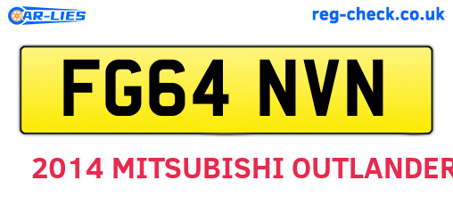 FG64NVN are the vehicle registration plates.