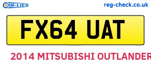 FX64UAT are the vehicle registration plates.
