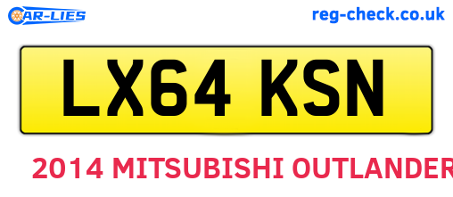 LX64KSN are the vehicle registration plates.