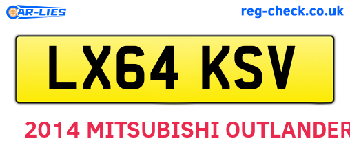 LX64KSV are the vehicle registration plates.