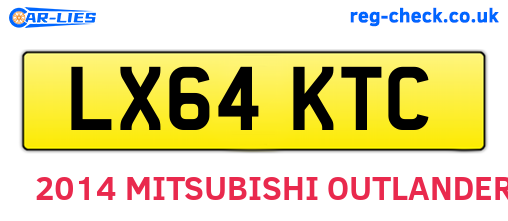 LX64KTC are the vehicle registration plates.