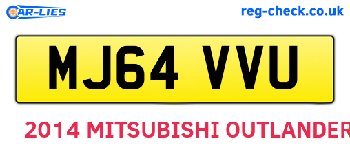 MJ64VVU are the vehicle registration plates.