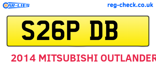 S26PDB are the vehicle registration plates.
