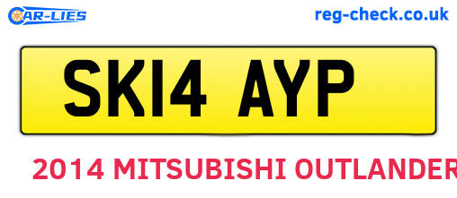 SK14AYP are the vehicle registration plates.