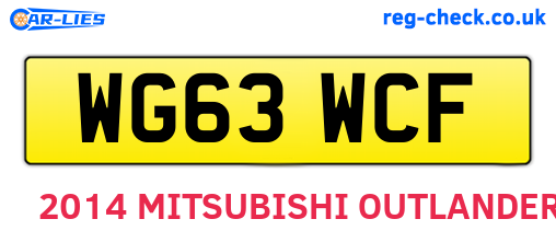 WG63WCF are the vehicle registration plates.