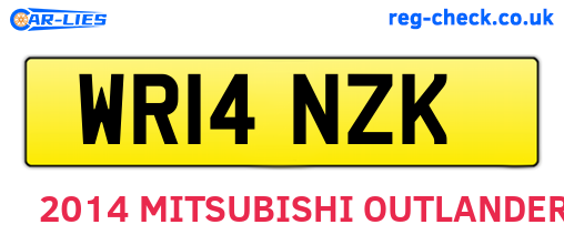 WR14NZK are the vehicle registration plates.