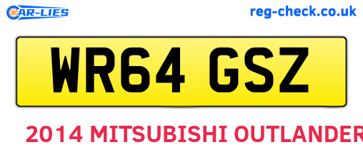 WR64GSZ are the vehicle registration plates.