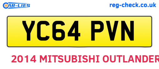 YC64PVN are the vehicle registration plates.
